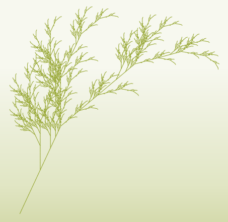 Plante fractale générée par un L-System.